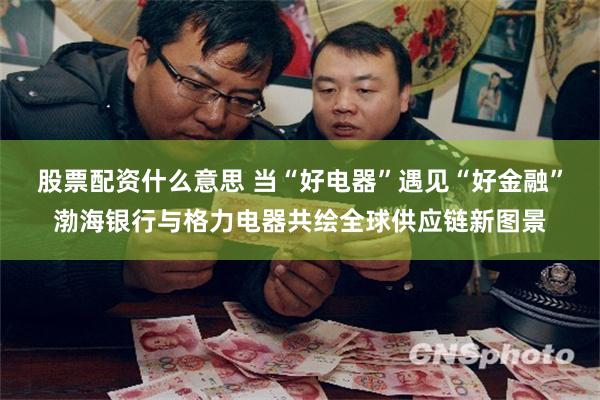 股票配资什么意思 当“好电器”遇见“好金融”渤海银行与格力电器共绘全球供应链新图景