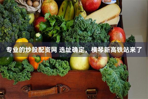 专业的炒股配资网 选址确定，横琴新高铁站来了
