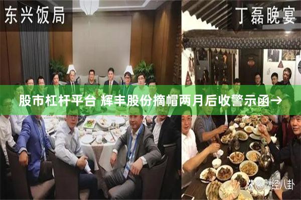 股市杠杆平台 辉丰股份摘帽两月后收警示函→
