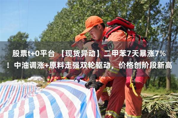 股票t+0平台 【现货异动】二甲苯7天暴涨7%！中油调涨+原料走强双轮驱动，价格创阶段新高