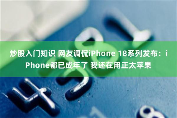 炒股入门知识 网友调侃iPhone 18系列发布：iPhone都已成年了 我还在用正太苹果